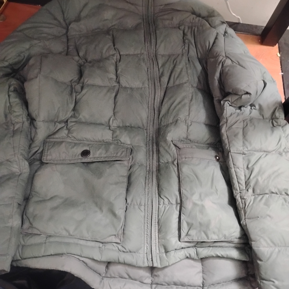 Lands' End Olive Green Fleece-Lined Jacket